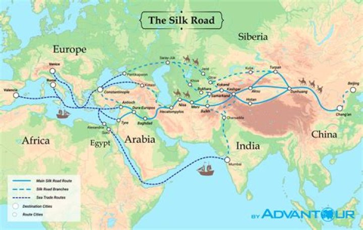 How did travelers travel on the Silk Road?