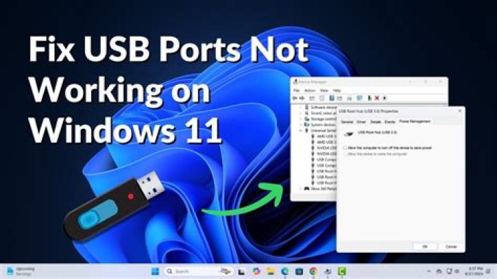 How do I fix my USB ports not working?