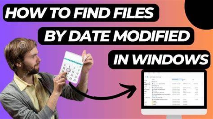 How do I search for a file modified on a certain date in Windows?