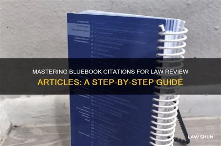 How do you Bluebook cite a law review?