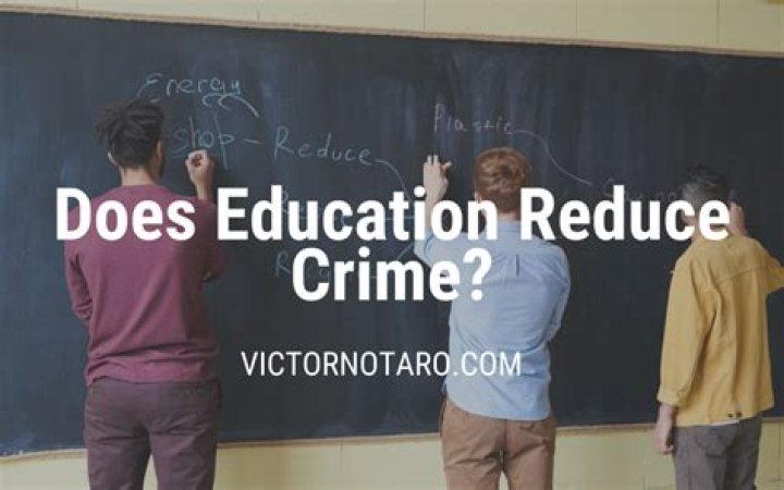 How does education help reduce crime?