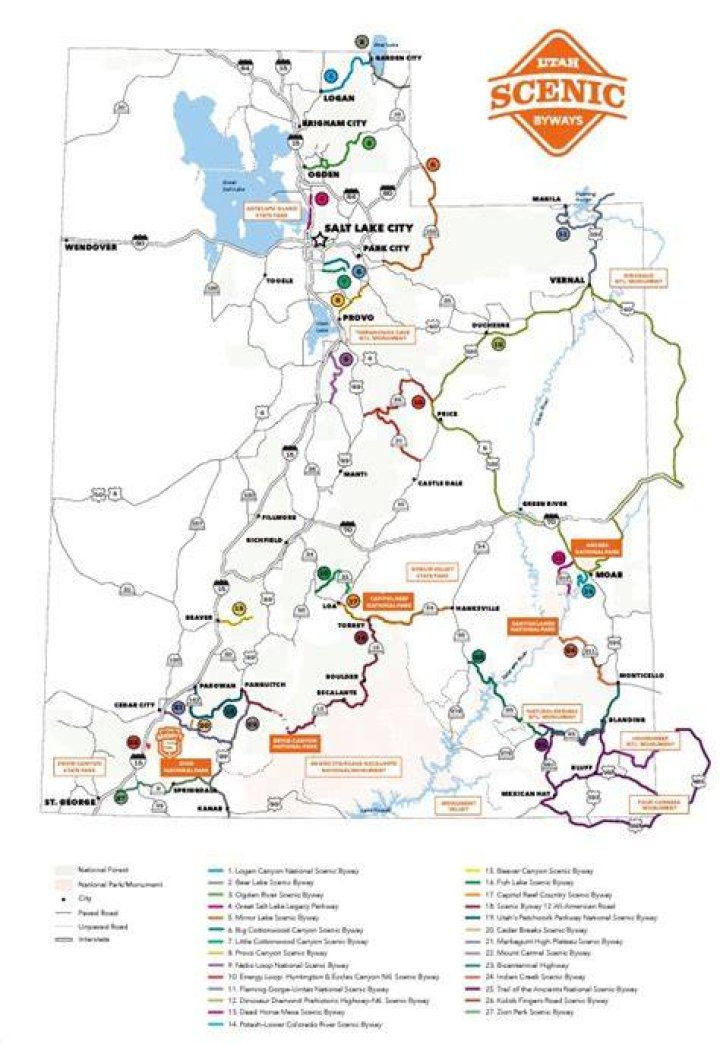 How many scenic byways does Utah have?