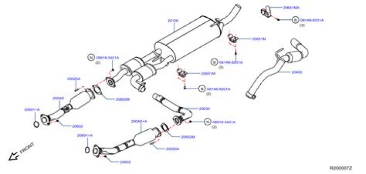 How much is a exhaust for a Nissan Xterra?