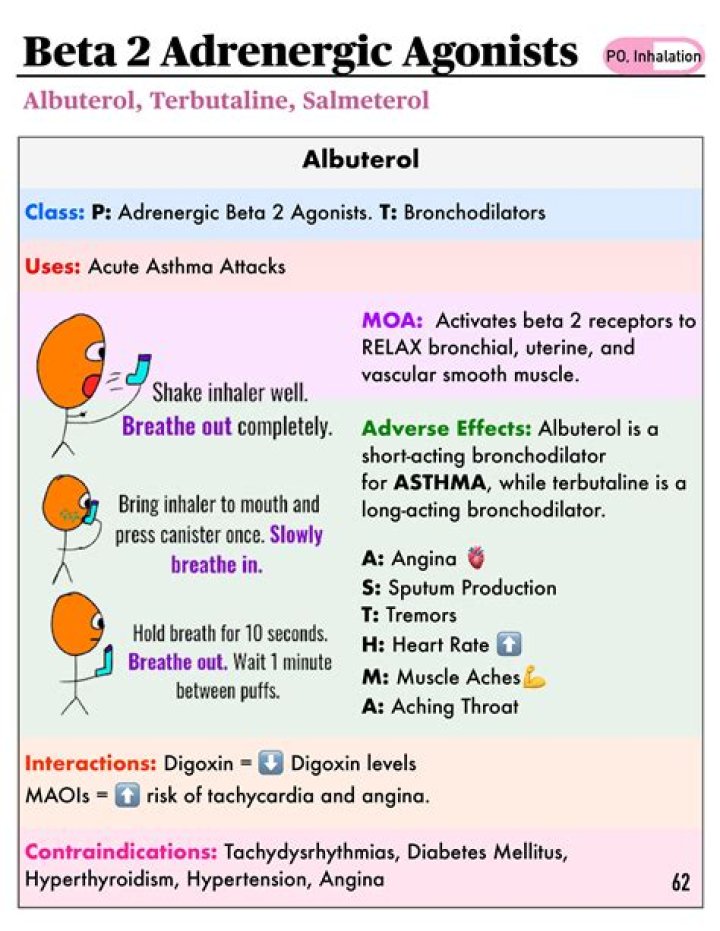 Is albuterol Beta 1 or Beta 2?