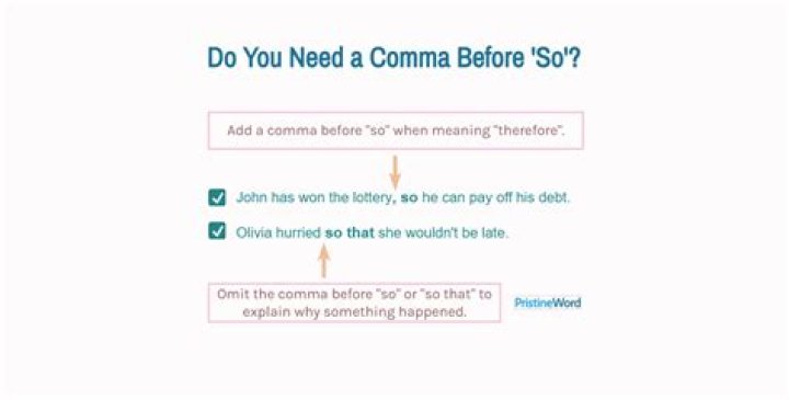 Is there a comma before so?
