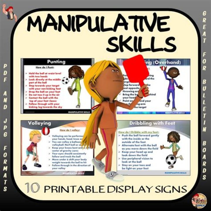 What are the Nine manipulative skills?