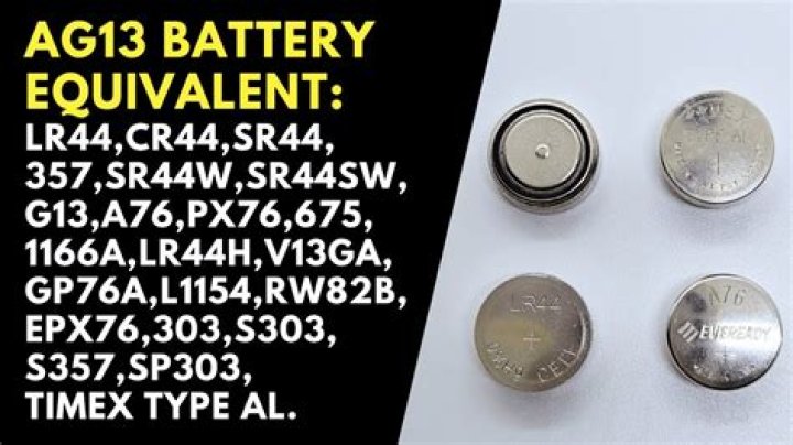 What battery is equivalent to AG13?