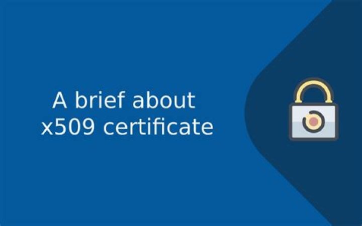 What is a X509 certificate used for?