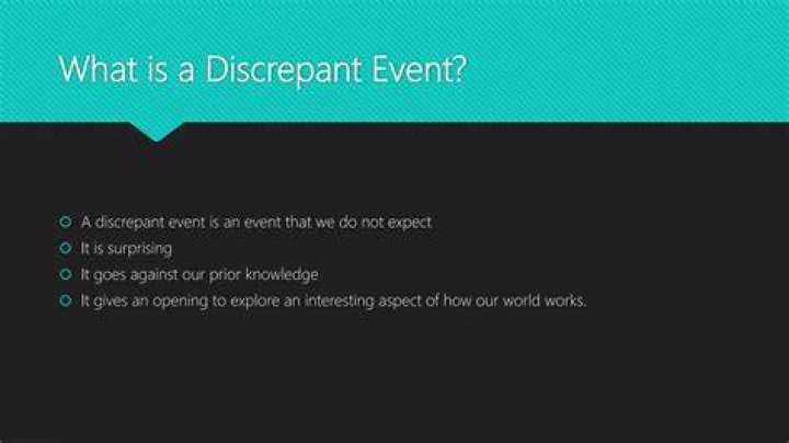 What is an example of a discrepant event?