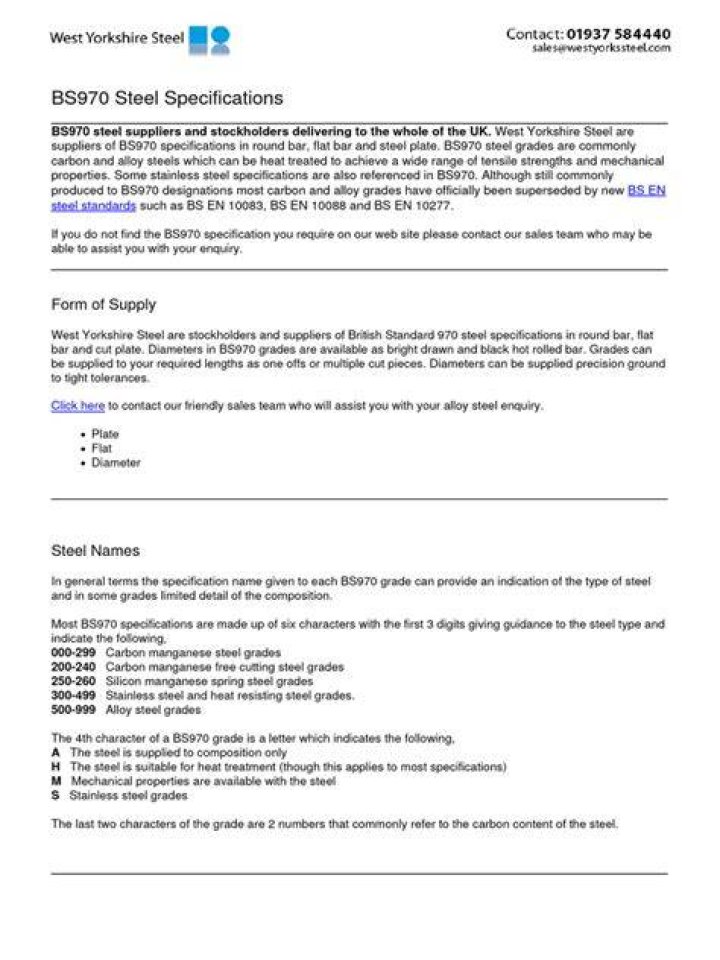 What is bs 970?
