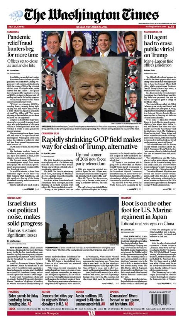 What is the readership of The Washington Times?