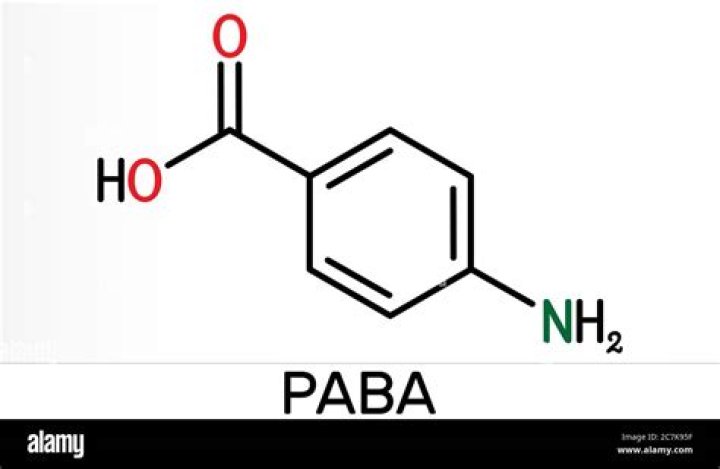 What is the structure for p-Aminobenzoic acid PABA?