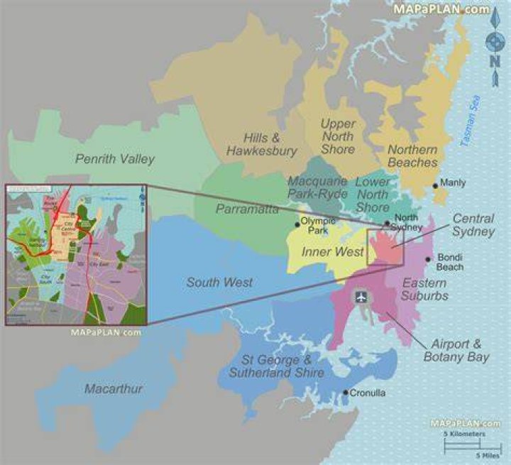 What suburbs are in Sydney inner west?