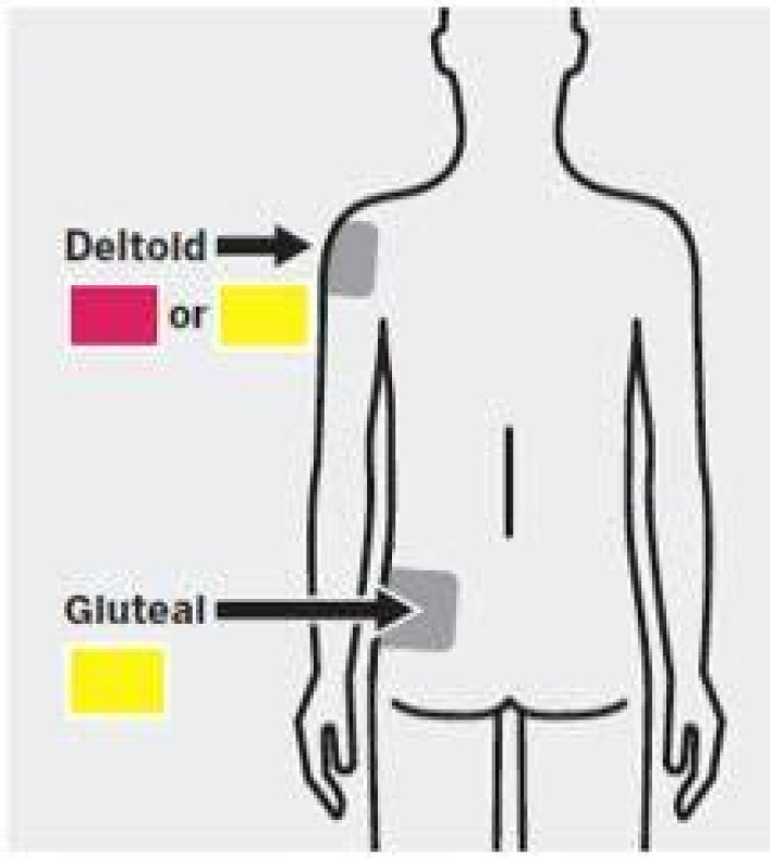 Where do you give paliperidone injections?